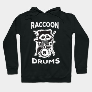 Musican Raccoon Playing Drums Hoodie